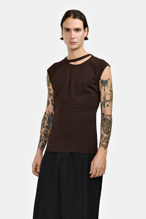 Shop Louis Gabriel Nouchi Unisex In Lyocell Short Sleeves T-shirt In 027 Expresso