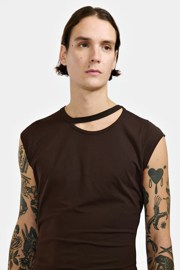 Shop Louis Gabriel Nouchi Unisex In Lyocell Short Sleeves T-shirt In 027 Expresso