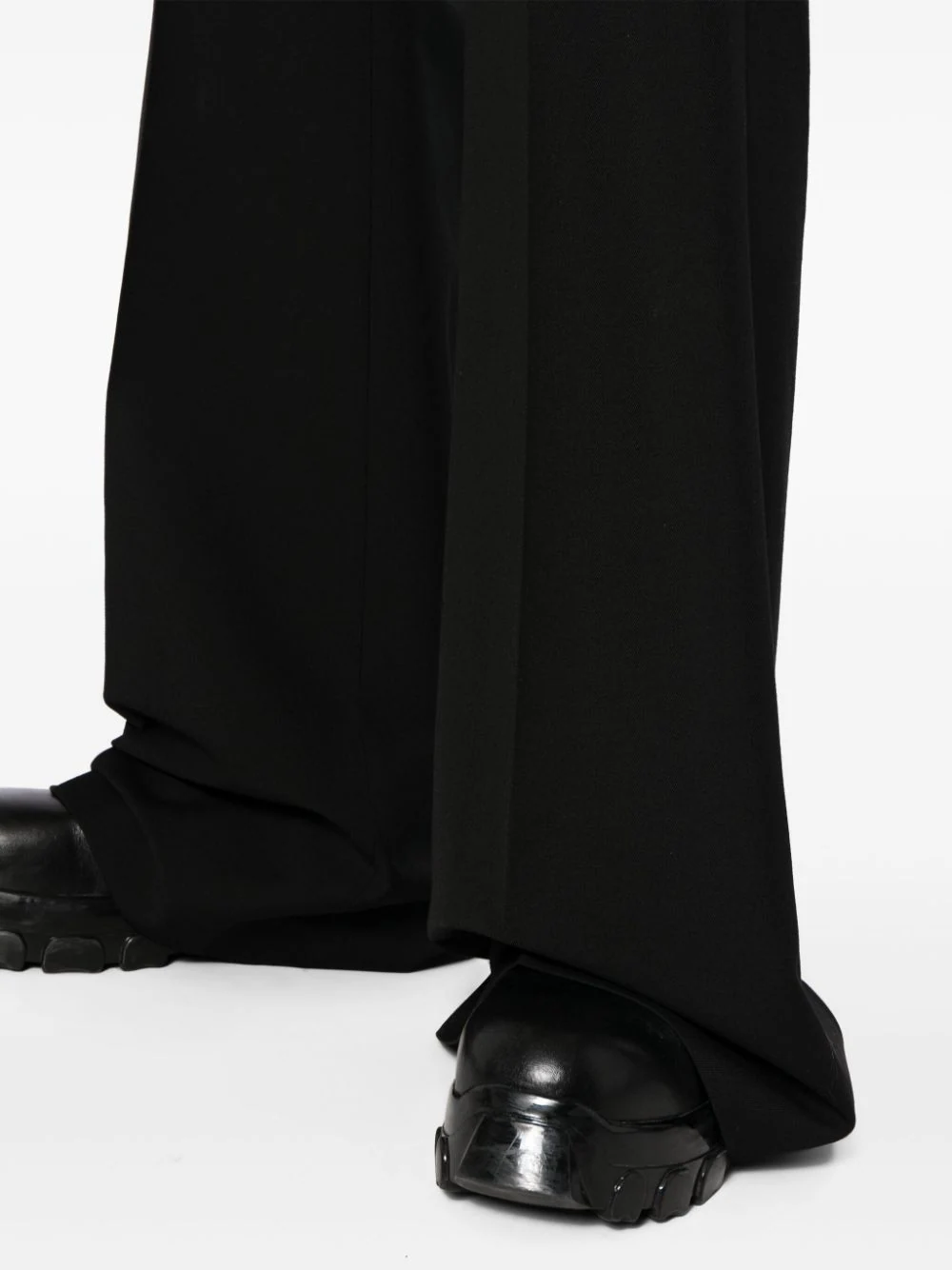 Shop Rick Owens Men Wide Astaires Pants In 09 Black