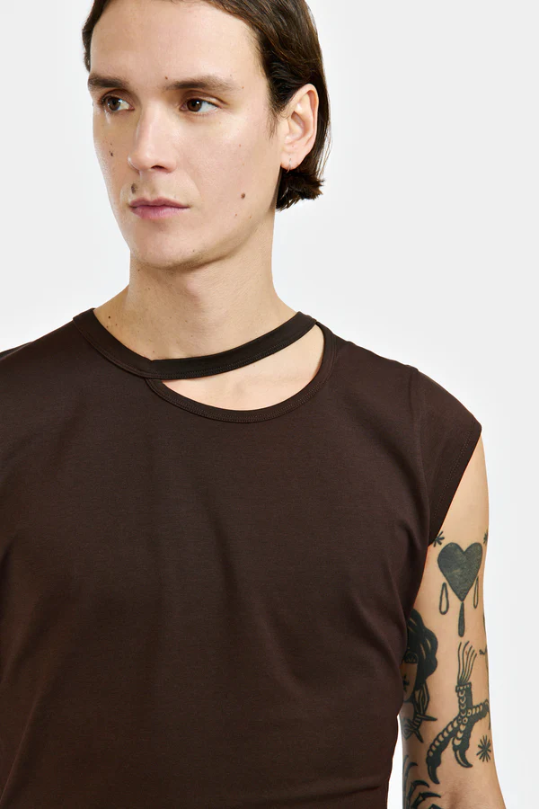 Shop Louis Gabriel Nouchi Unisex In Lyocell Short Sleeves T-shirt In 027 Expresso