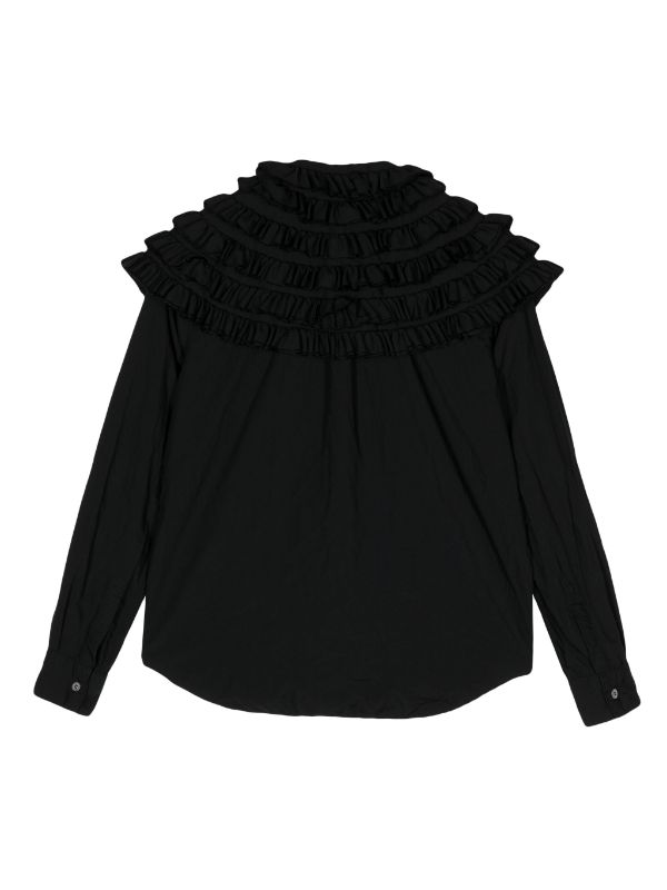 Shop Comme Des Garçons Comme Des Garçons Comme Des Garcons Comme Des Garcons Women Button Front Blouse In Black