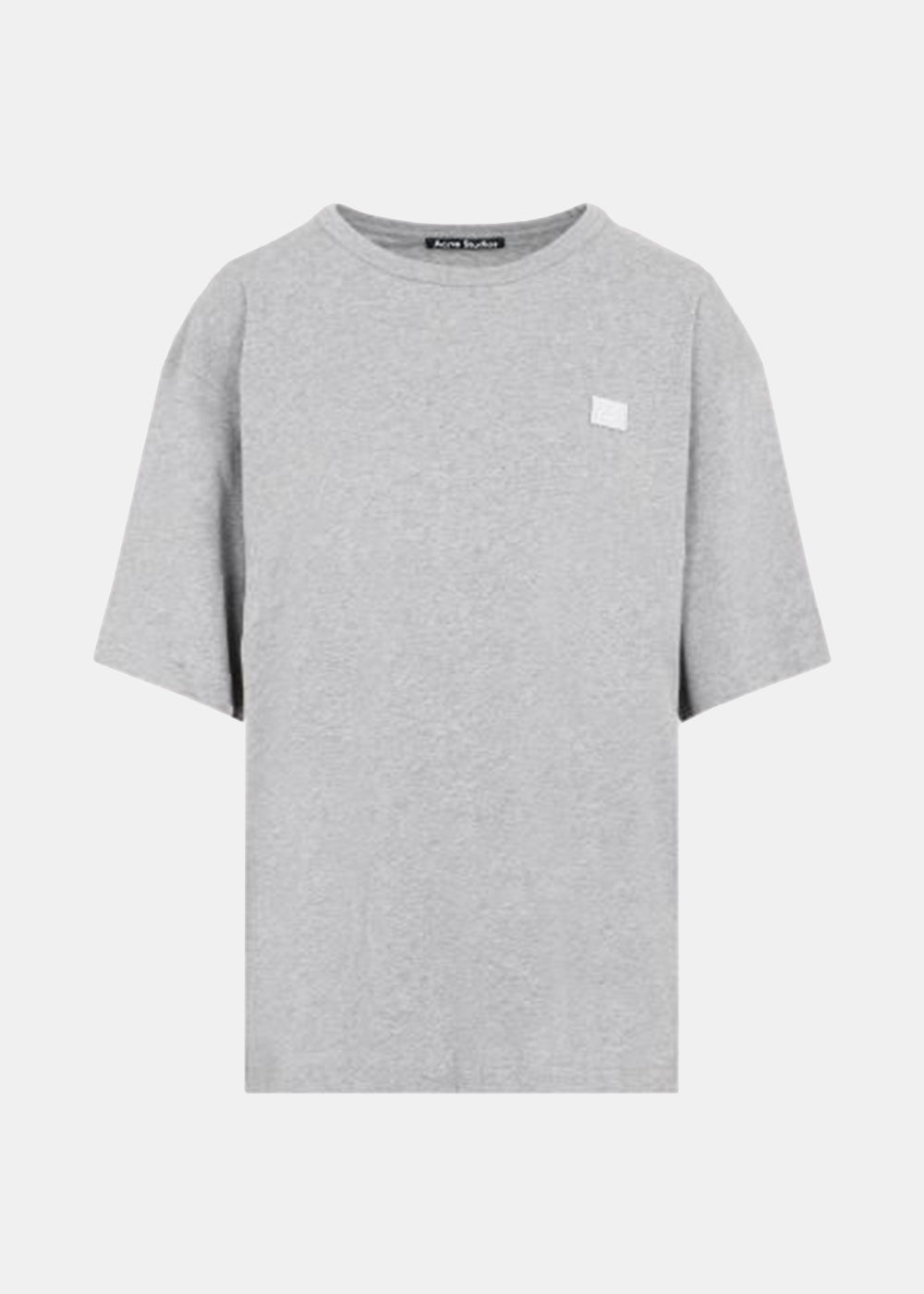 ACNE STUDIOS ACNE STUDIOS GREY FACE LOGO PATCH CREWNECK T-SHIRT