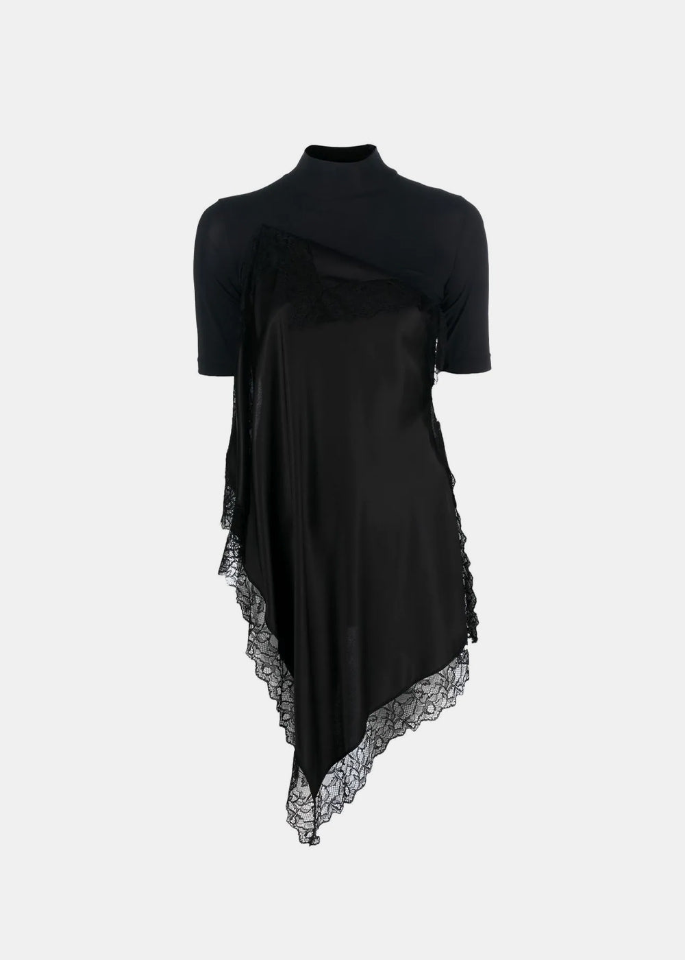 MM6 MAISON MARGIELA BLACK ASYMMETRIC BLOUSE