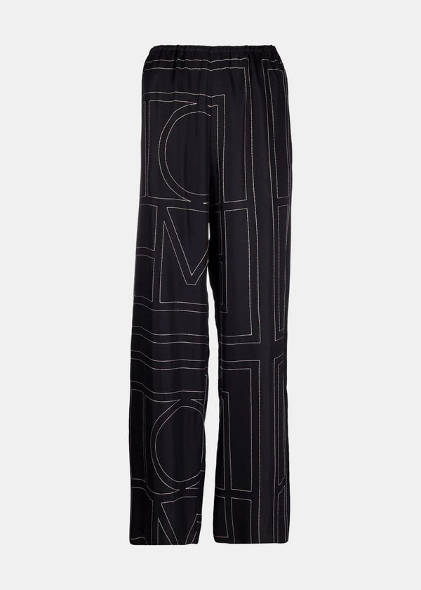 Toteme Black Monogram Leggings - NOBLEMARS