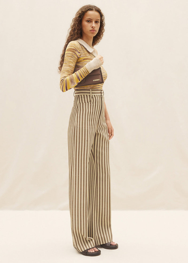 Jacquemus Beige & Brown 'Le Pantalon Sauge' Pants - NOBLEMARS