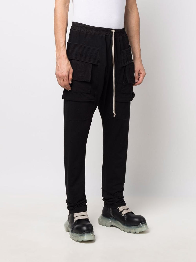 RICK OWENS DRKSHDW MEN CREATCH CARGO DRAWSTRING PANTS - NOBLEMARS