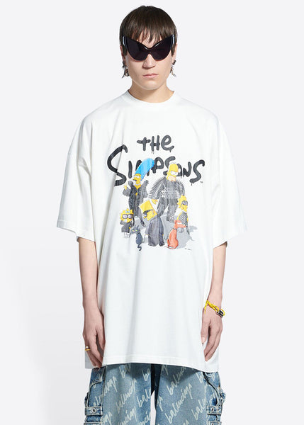 Balenciaga White The Simpsons Edition Oversized T-Shirt - NOBLEMARS