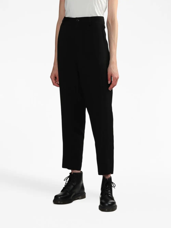 GATHERED HEM-BELTED PANTS(XS Black): Y's｜THE SHOP YOHJI YAMAMOTO