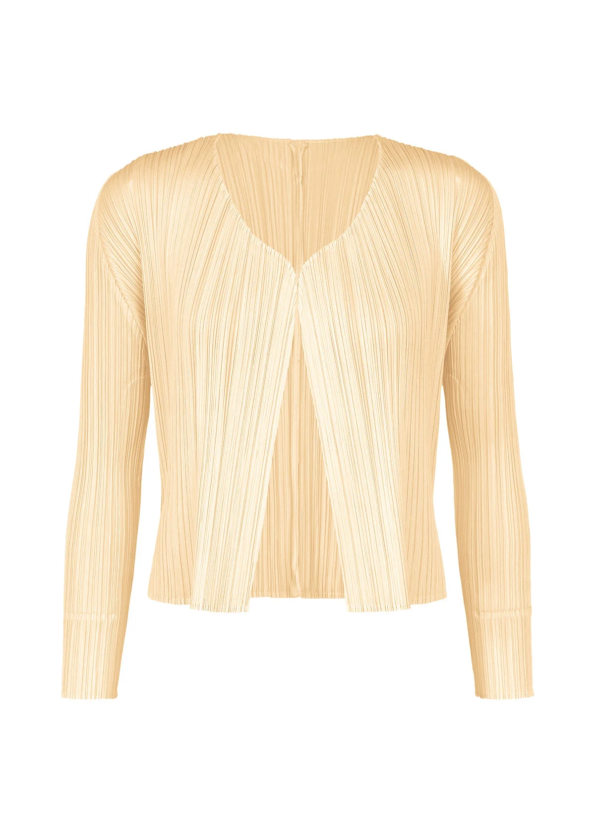 Pleats Please Women Basic Cardigan In 40 Light Beige