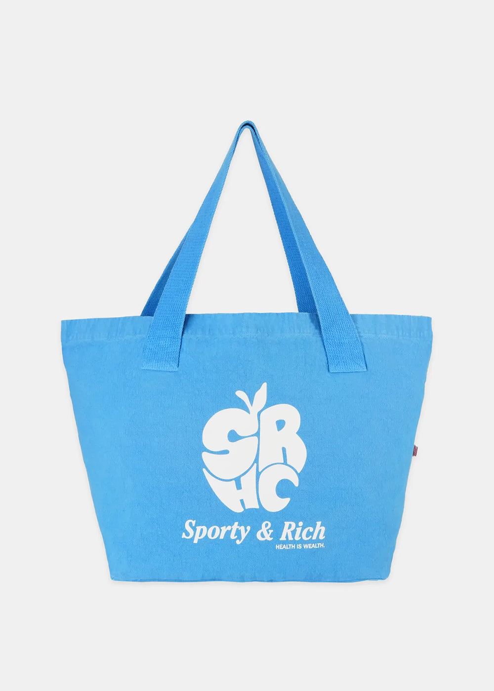 SPORTY AND RICH SPORTY & RICH OCEAN BLUE APPLE TOTE BAG