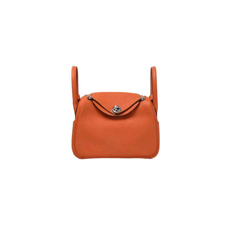 Hermes Mini Lindy PHW Orange - NOBLEMARS