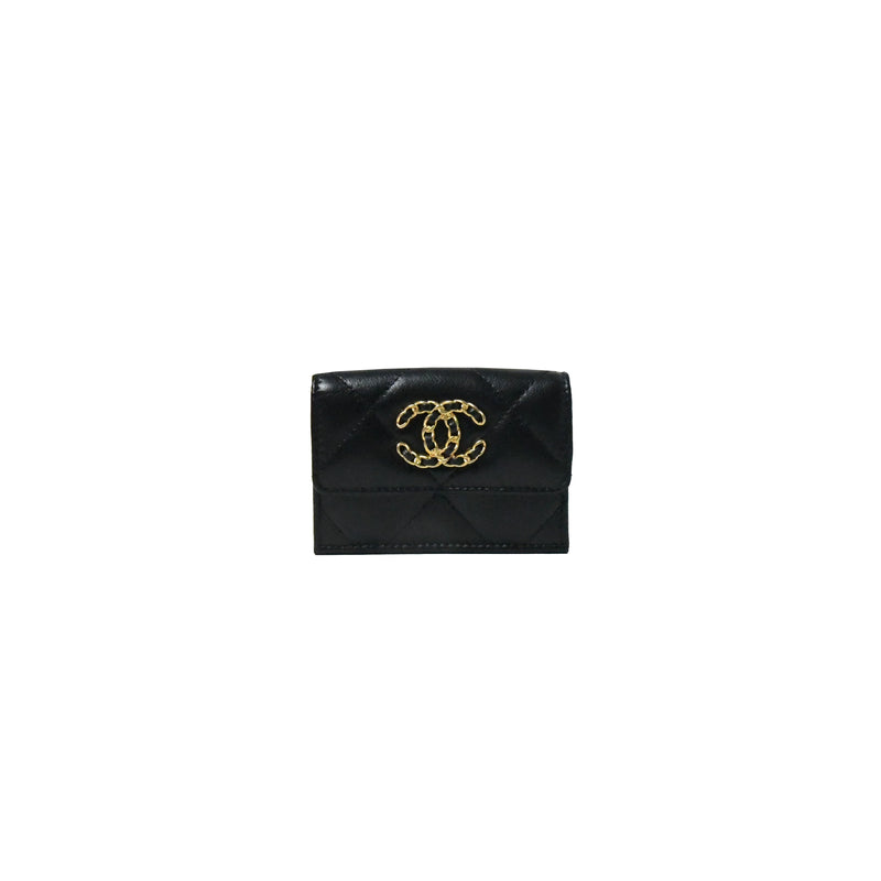 CHANEL 19 Small Flap Wallet  how many slots UNBOXING and Reveal    YouTube