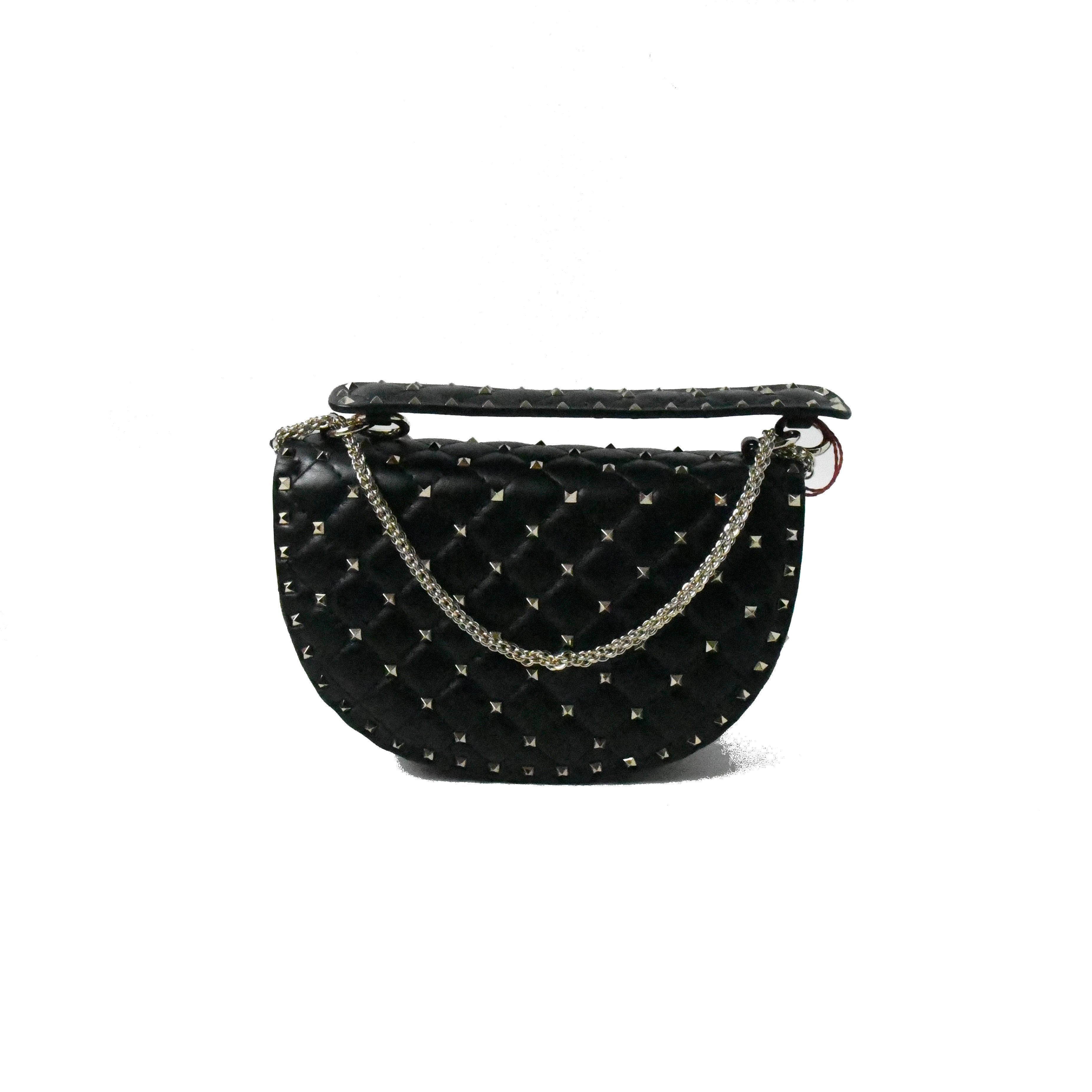 Studded Half Moon Crossbody Bag Black | Luxury, designer, handbag ...