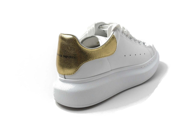 Alexander Mcqueen Oversized Calfskin Sneaker Gold-White 45 - NOBLEMARS