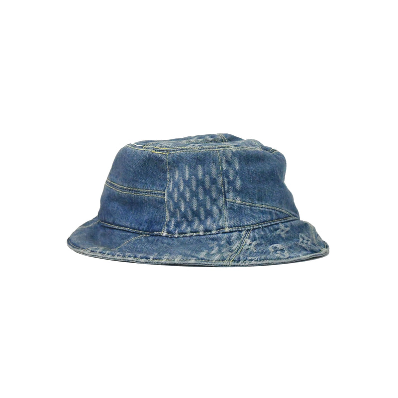 Louis Vuitton x Nigo Damier Giant Wave Monogram Hat Blue For Sale at 1stDibs