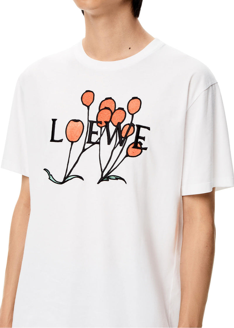 新品 本物 正規品 LOEWE ロエベ メンズ ロゴ Tシャツ バーバリウム 白