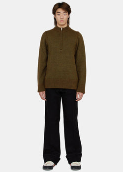 Maison Margiela Wool Quarter Zip Sweater - NOBLEMARS