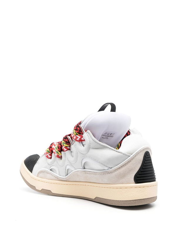 Balenciaga White & Red Track Sneakers - NOBLEMARS