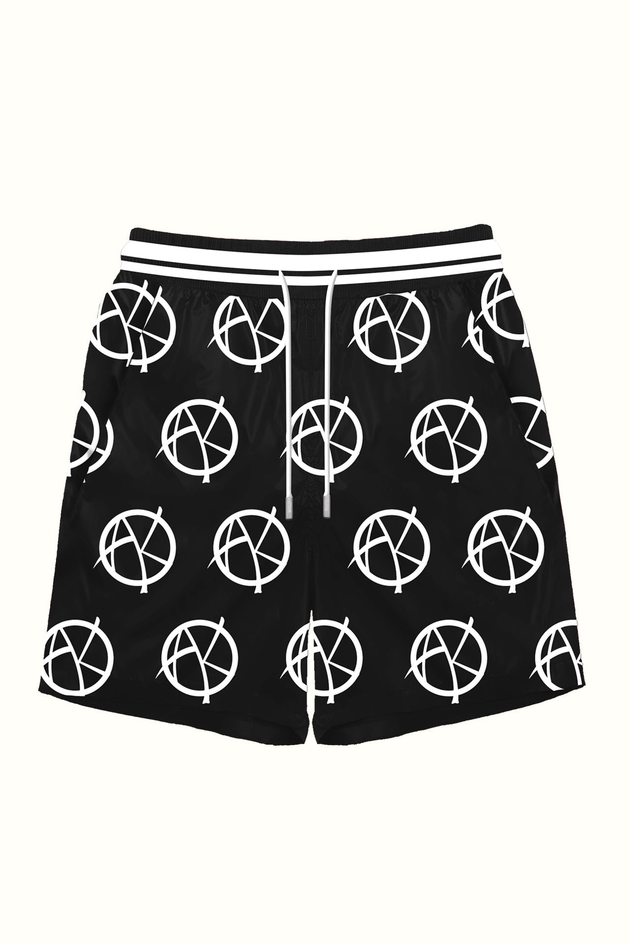 Akings Anarchy Satin Shorts In Black