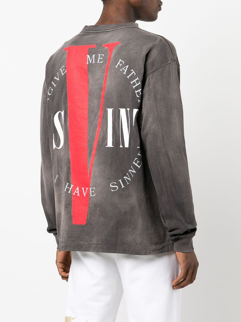 SAINT MICHAEL X VLONE MEN LOVE AND HATE LONG SLEEVE T-SHIRT