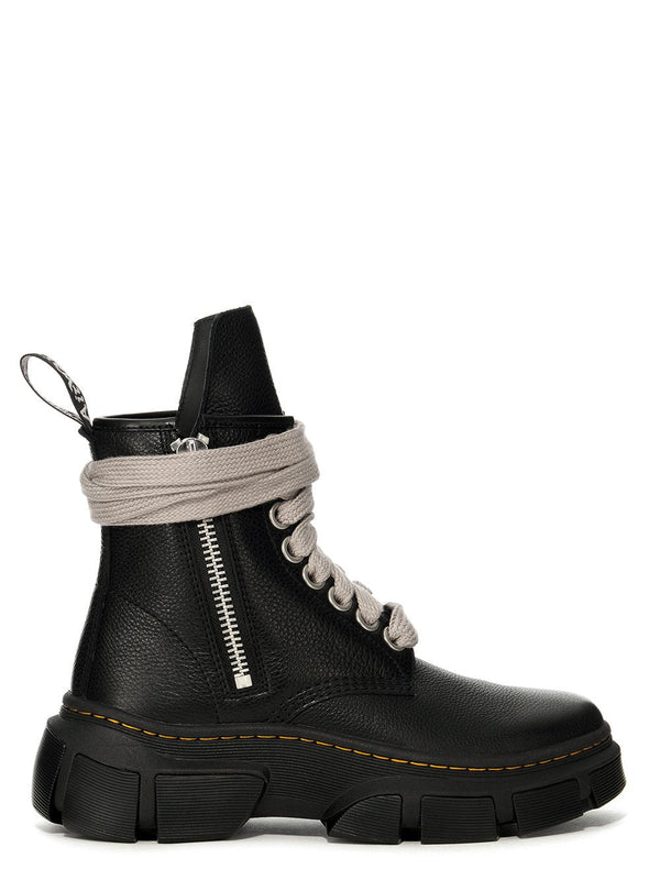 Dr. Martens 1918 Quad Leather Sole Calf Length Boot Rick Owens Black Men's  - DM02B3801 9001 09 - US