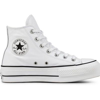 Párrafo vaso Discrepancia Zapatilla Converse Chuck T. Plataforma Cuero Mujer Blanco - Real Kicks