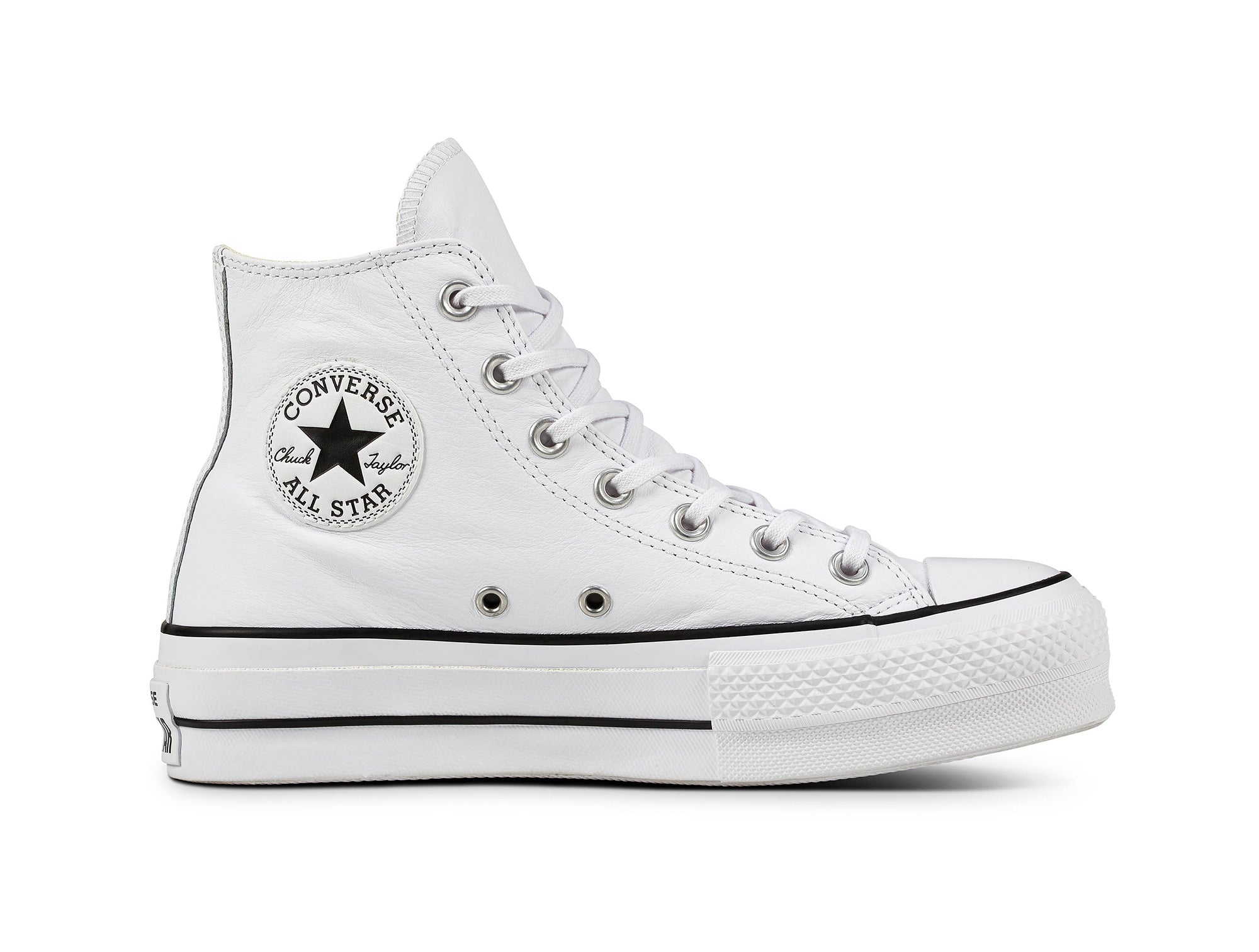 Zapatillas Converse Chuck Taylor All Star Plataforma Cuero Blanca | vlr ...