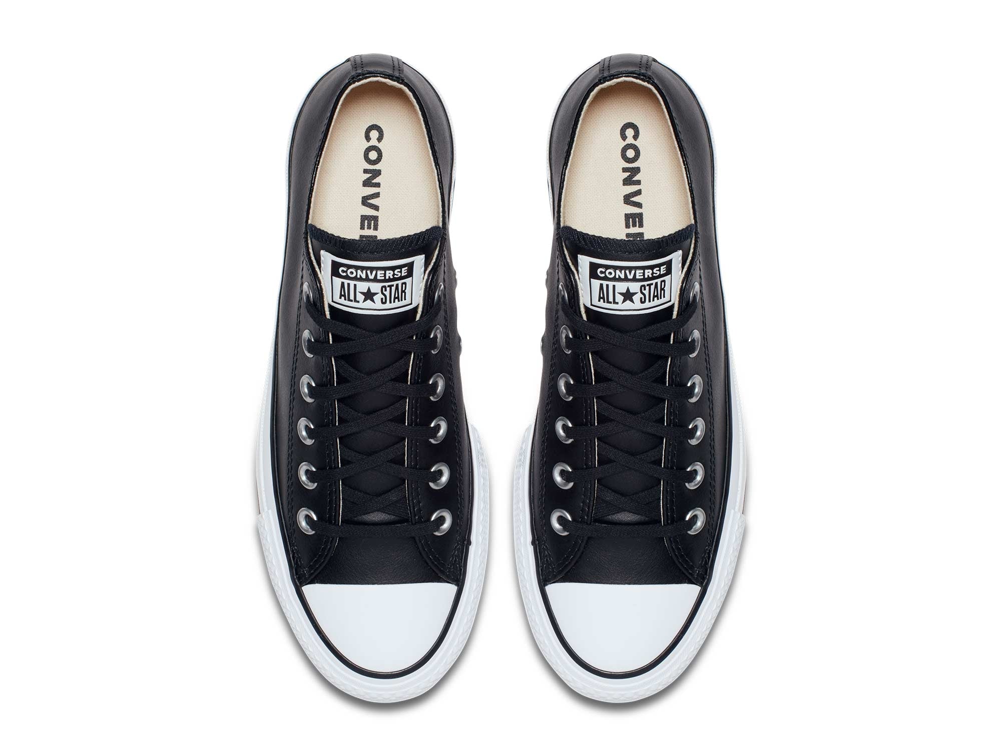 Hambre Cobertizo Aclarar Zapatilla Converse Chuck Taylor Plataforma Cuero Mujer Negro - Real Kicks