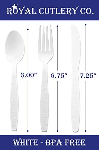 180 Pack Clear Plastic Silverware, Disposable Cutlery Utensils with Spoons,  Forks and Knives, Heavy Duty Flatware Set for Parties & Events 