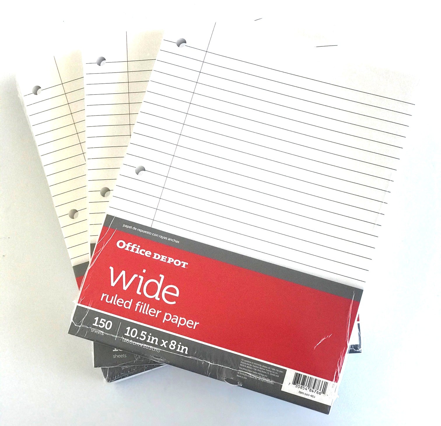 Office Depot Wide or College Ruled 150 Sheet Filler Paper – General  Wholesale Direct