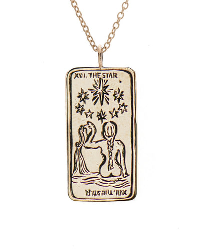 Gold Tarot Card Pendant Necklace — The Beauty Room