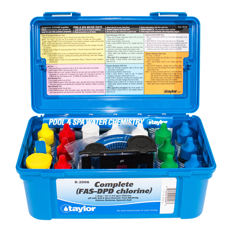 Taylor K-2006 Complete (FAS-DPD Chlorine) Test Kit – Pool Geek