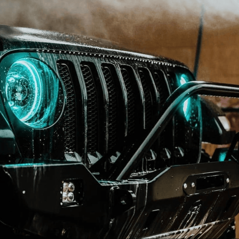 Jeep Wrangler 1997-2018 RGB Color Changing Halo Kit | ONEUPLIGHTING |  Oneuplighting