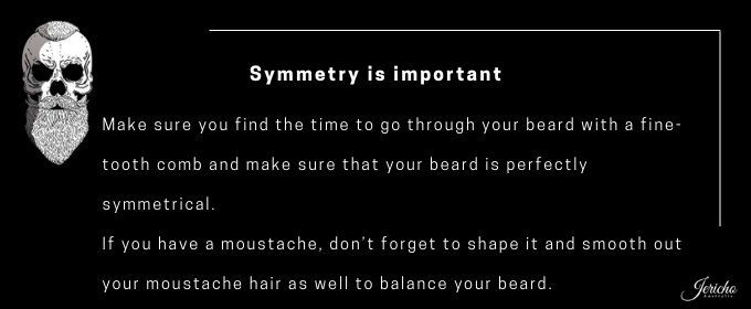 importance of symmetry for straight beard hair description text