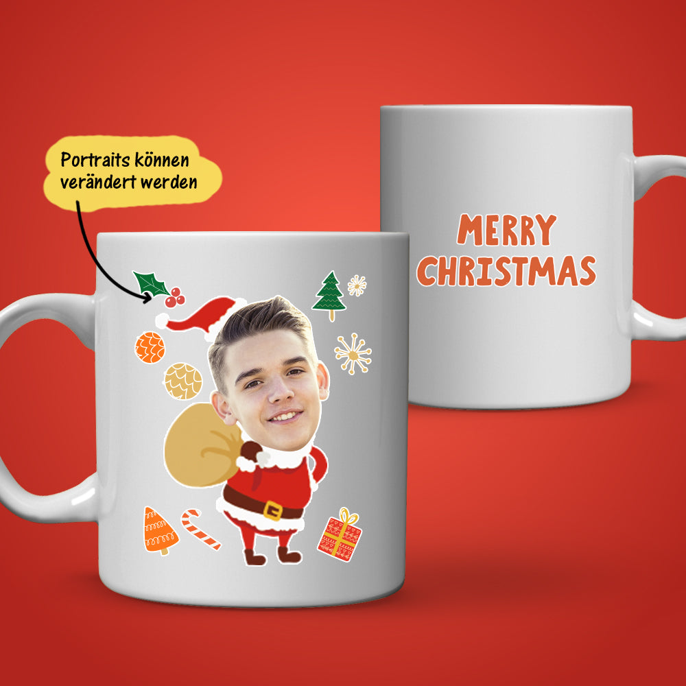 Personalisierte Weihnachten Foto Tasse Sankt Geschenk Meinefototassen 5862