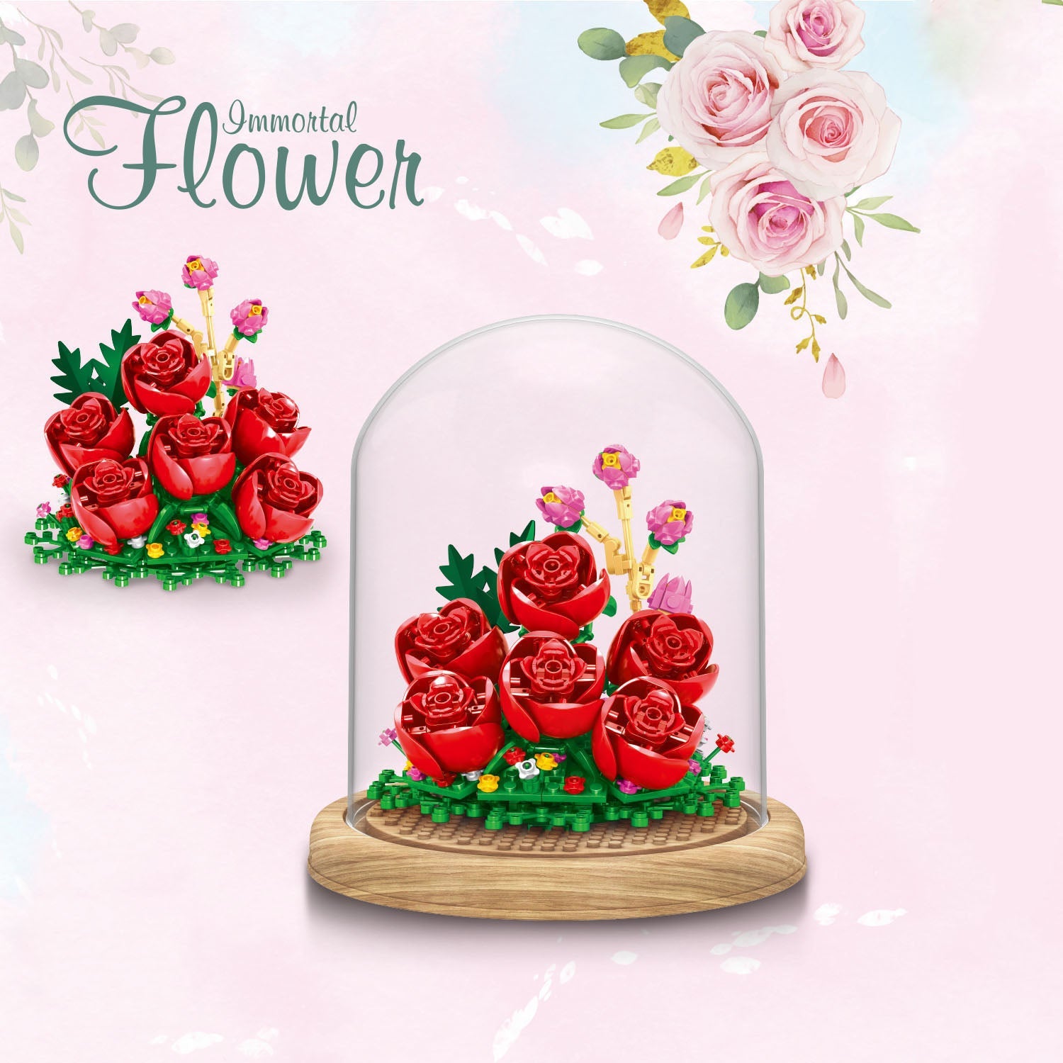 Muttertagsgeschenke Ein einzigartiger Blumenstrauß und eine kreative Enternal-Blume für Mama