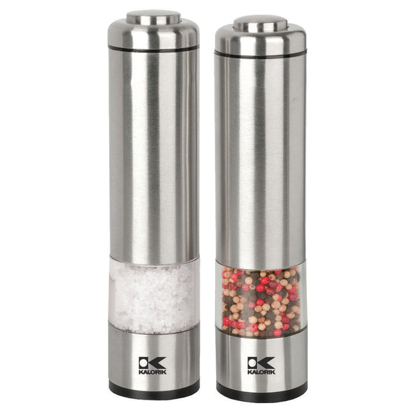 KALORIK Easygrind Electric Gravity Salt and Pepper Grinder Set in