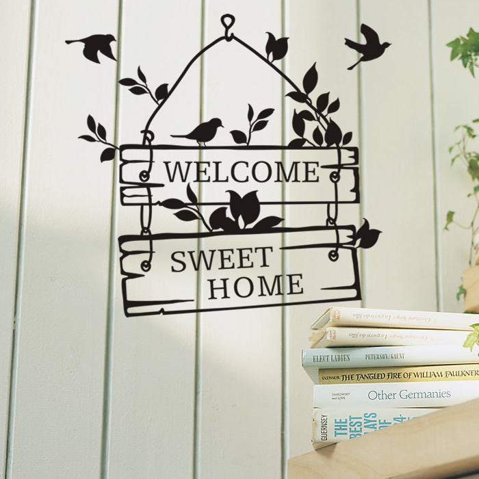 ドアステッカー ウォールステッカー 英字 Welcome Sweet Home 剥がせるシール インテリア 店舗用 レストラン Welcom Takarafune