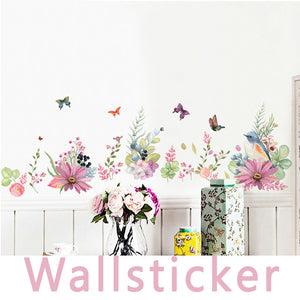 ウォールステッカー 花 木 植物 壁飾り壁紙シールwallsticker 貼ってはがせる シール 北欧 オシャレ 壁紙 身長計 子供 アニマ Takarafune