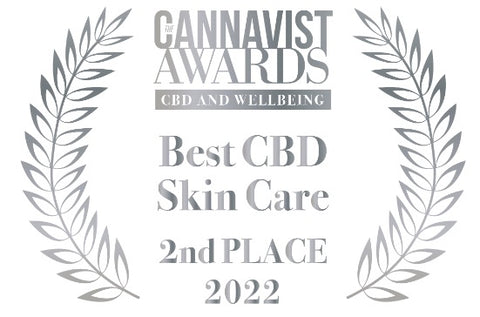 Best CBD Skincare 2nd place logo presented by Cannavist Magazine