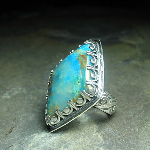 Lavender Cottage Jewelry — Pisco Blue Gem Chrysocolla ring - Almost ...