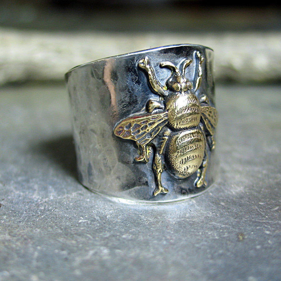 Large Bumblebee Ring - The Garden Bee – Lavender Cottage Jewelry