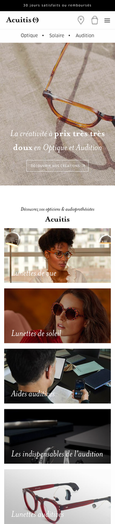 Acuitis - Homepage Mobile