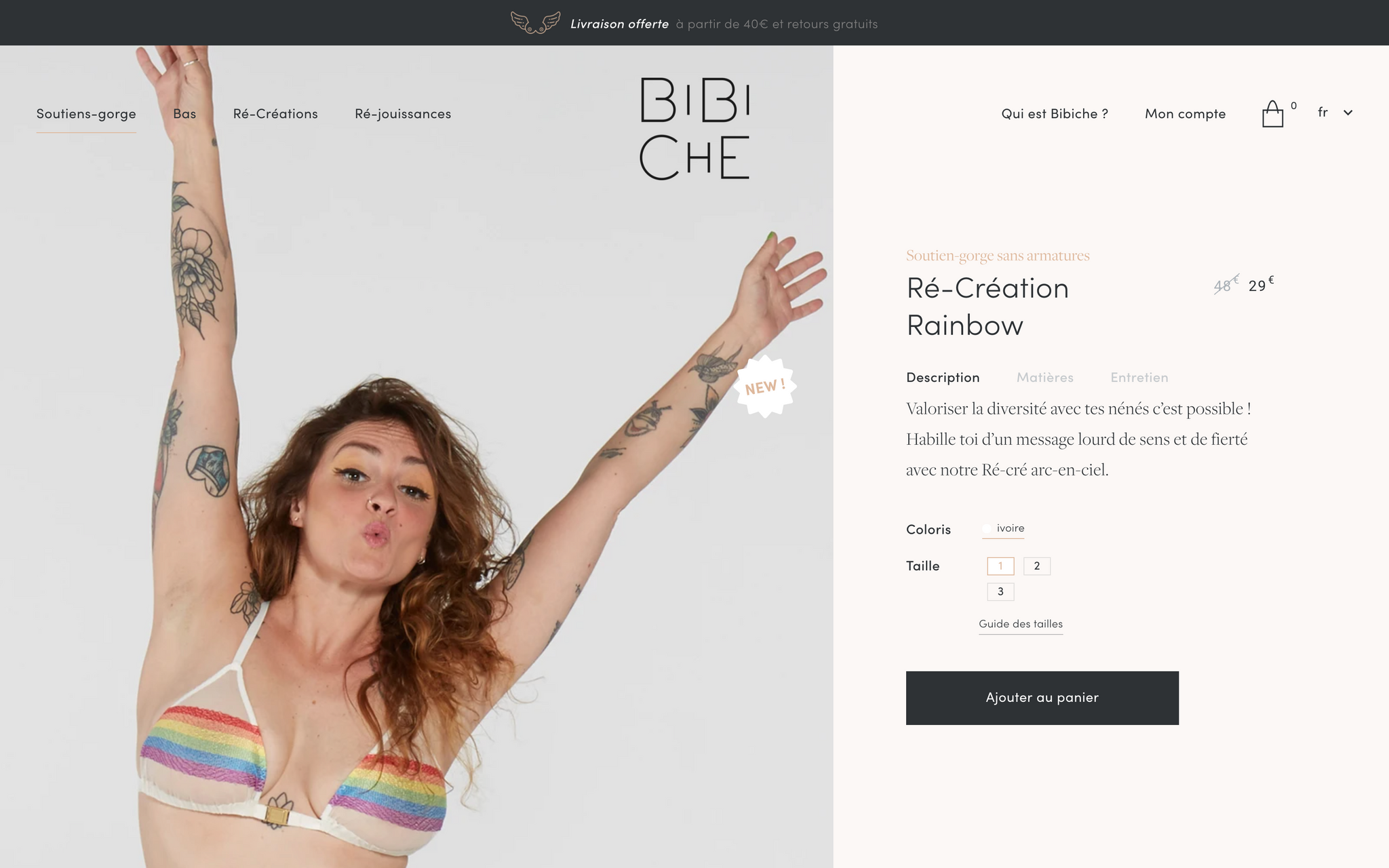 Bibiche - Fiche produit Desktop