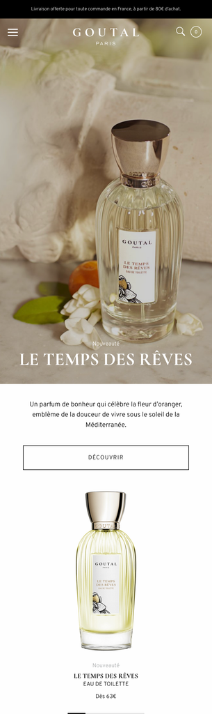 Goutal - Homepage Mobile