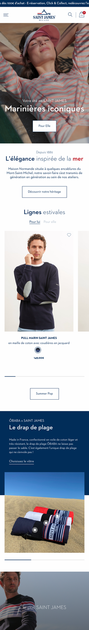 Saint James - Homepage Mobile