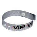 silver vip holographic wristband