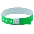 green concert plastic wristband with tabs