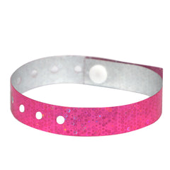 Pink Holographic Wristbands