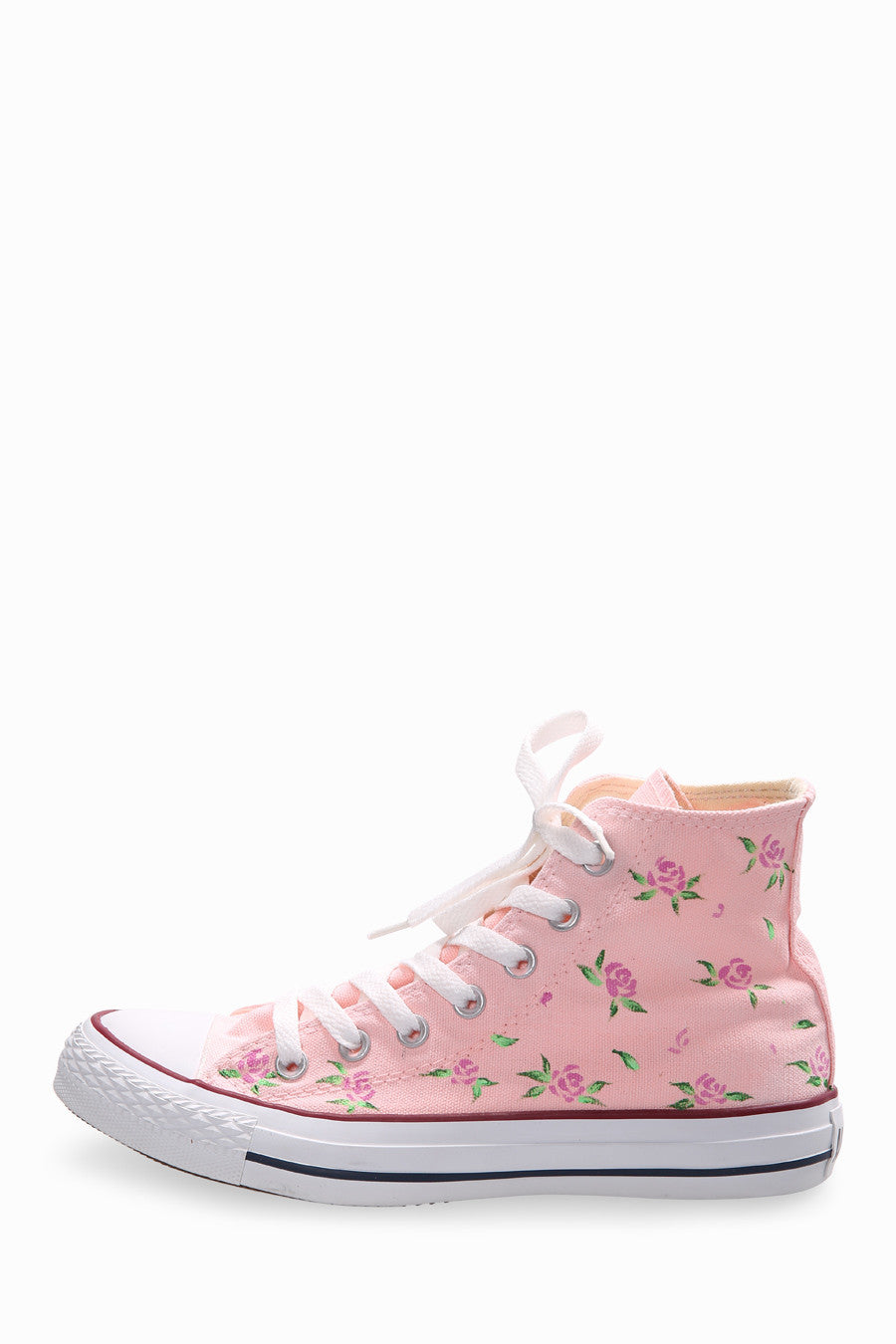 pink floral sneakers